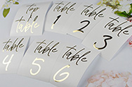 Wedding Table Number Vinyl Sticker Decals
